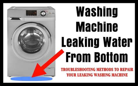 washer leak from bottom|Washing Machine Leaking From Bottom (Easy Fix)